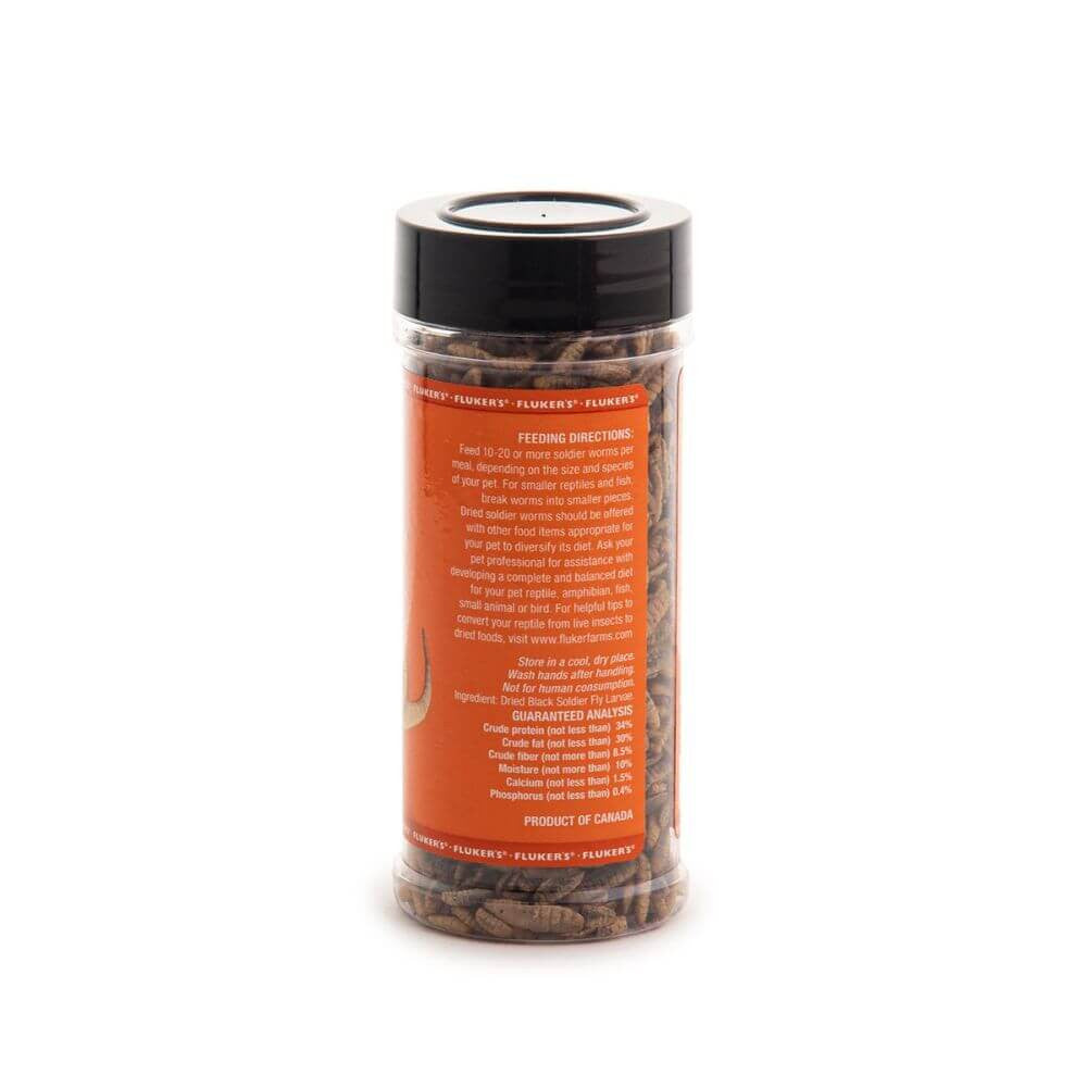 Dried Soldier Worms | Calcium-Rich Reptile Feeder