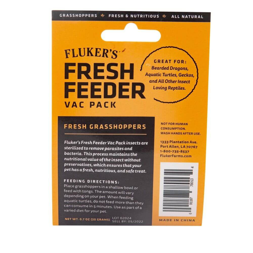 Fresh Feeder Vac Pack Grasshopper | Reptile Feed